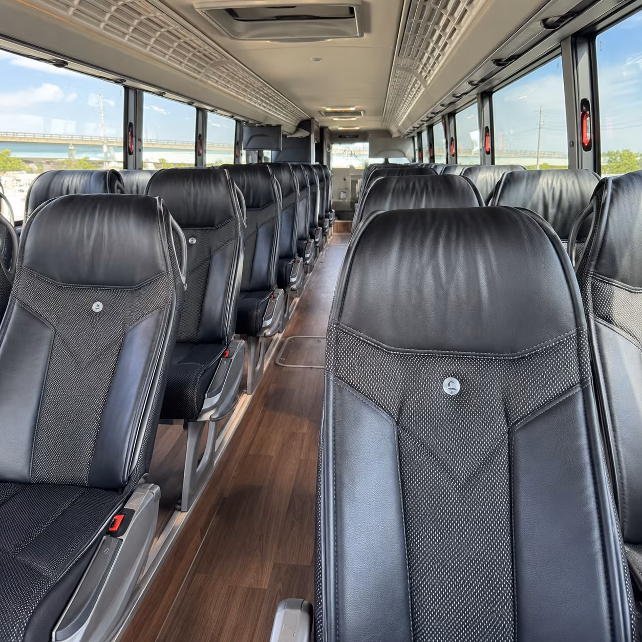 lowell charter bus services interior